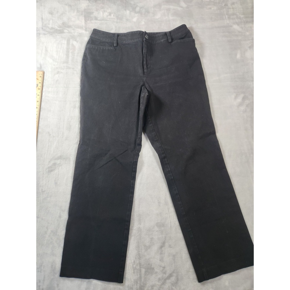 Lauren Ralph Lauren Women's Petite Jeans Pants 10P stretch Mid-Rise Black